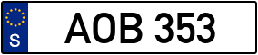 Trailer License Plate